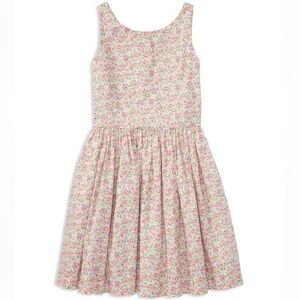 Polo Ralph Lauren Cotton Poplin Floral Dress Big Kid Rose Floral Print